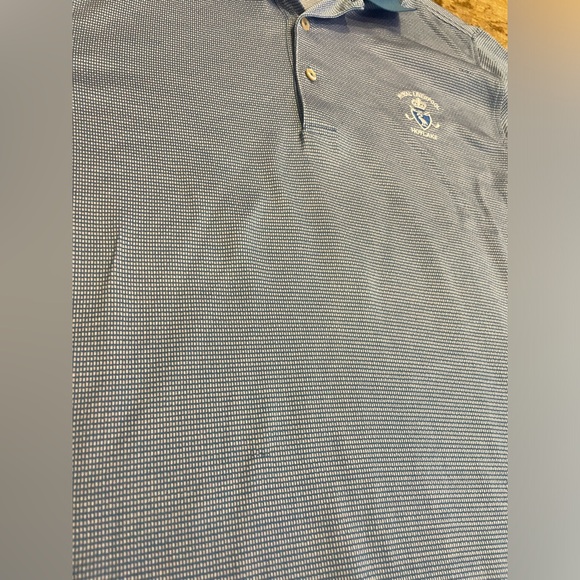 Peter Millar Royal Liverpool Hoylake branded Blue Polo size Large - Picture 4 of 11